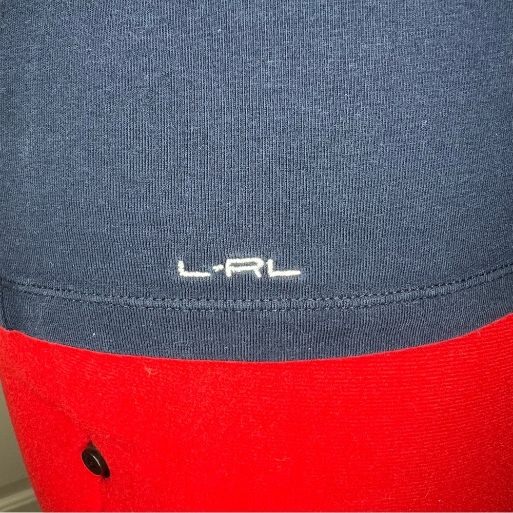 Vtg Lauren Active Ralph Lauren Sleeveless 1/4 Zip Top Womens Navy White Women M - Picture 5 of 8